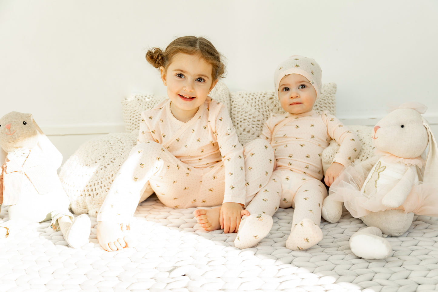 Floral Print Pointelle 2Pc Set