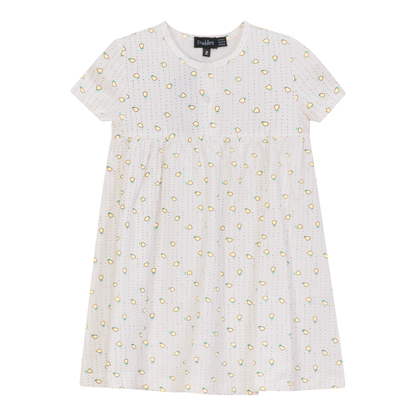 Strawberry and Pear Printed Dress Off white Yellow