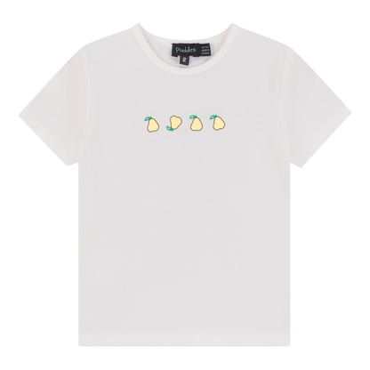 Pear Print Tshirt Off white Yellow