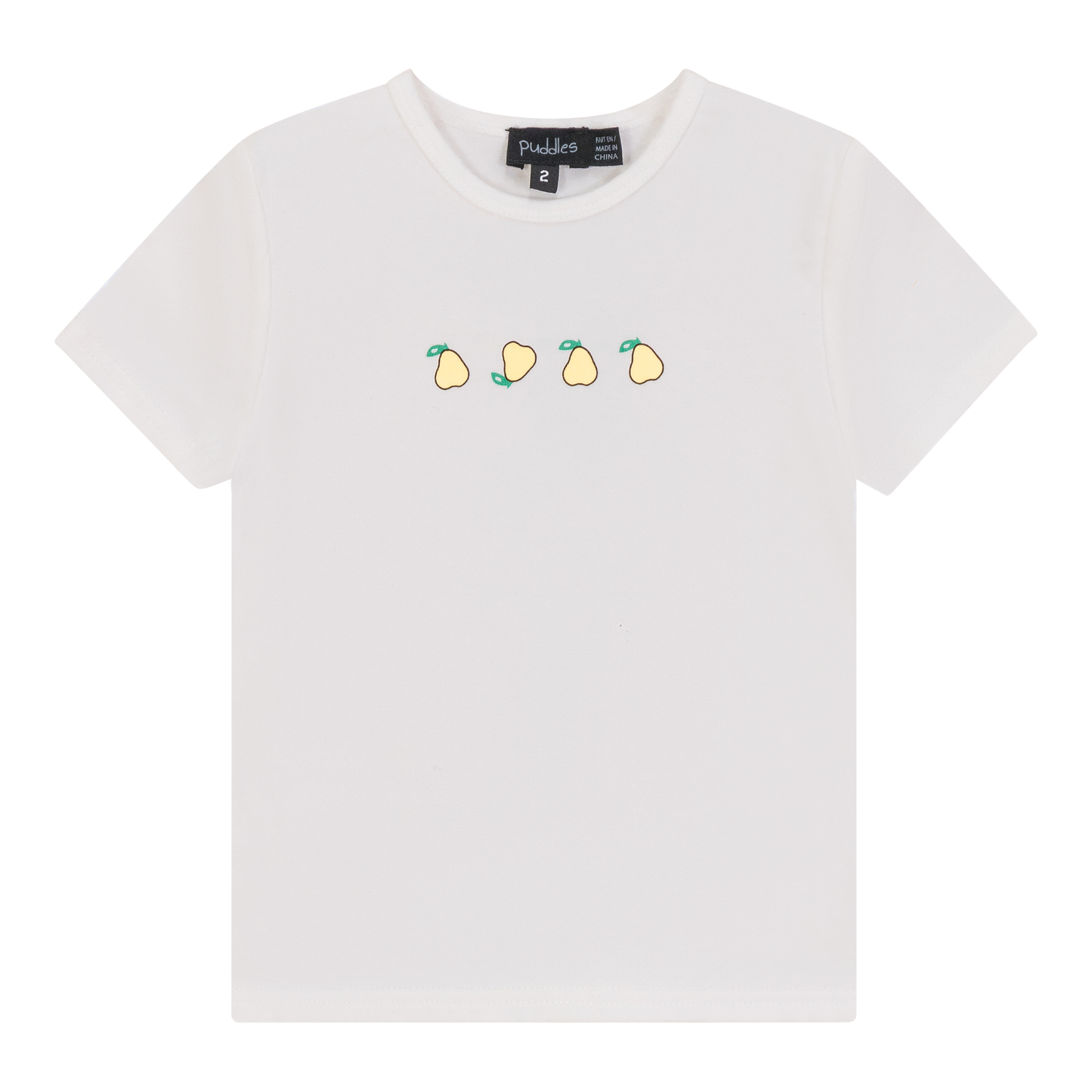 Pear Print Tshirt Off white Yellow