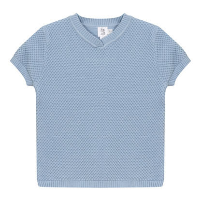 Textured Knit Sweater Sky