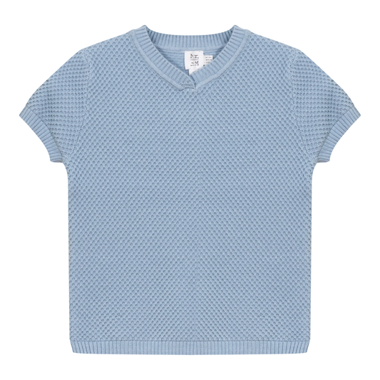 Textured Knit Sweater Sky