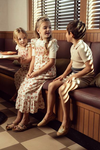 Waffle Knit Striped 2Pc Set