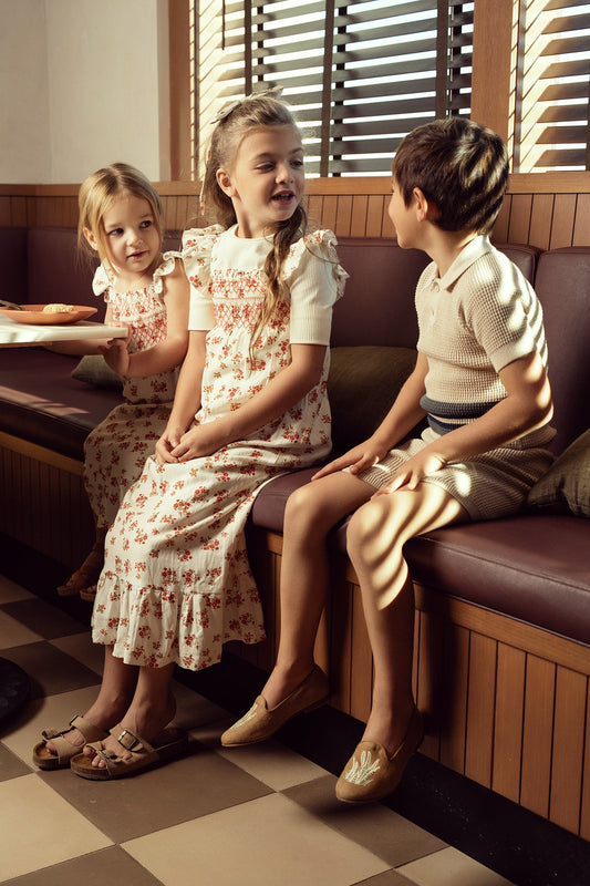 Waffle Knit Striped 2Pc Set