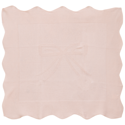 Pony Bow Print Blanket Soft Pink One Size