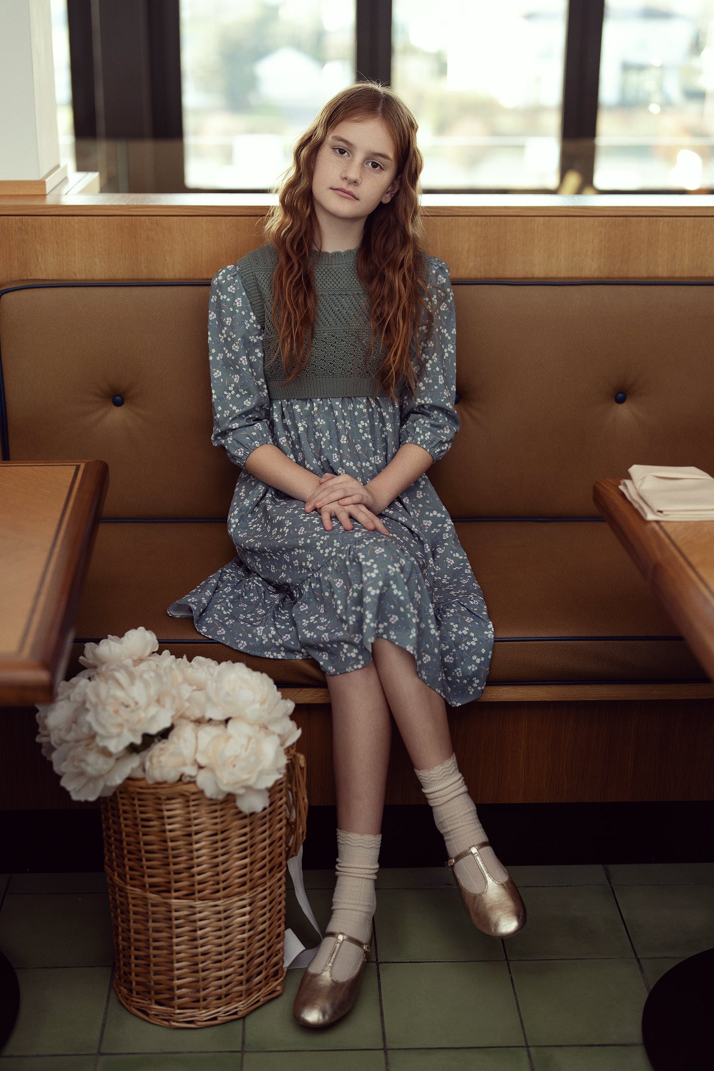 Woven Floral Dress with Vest