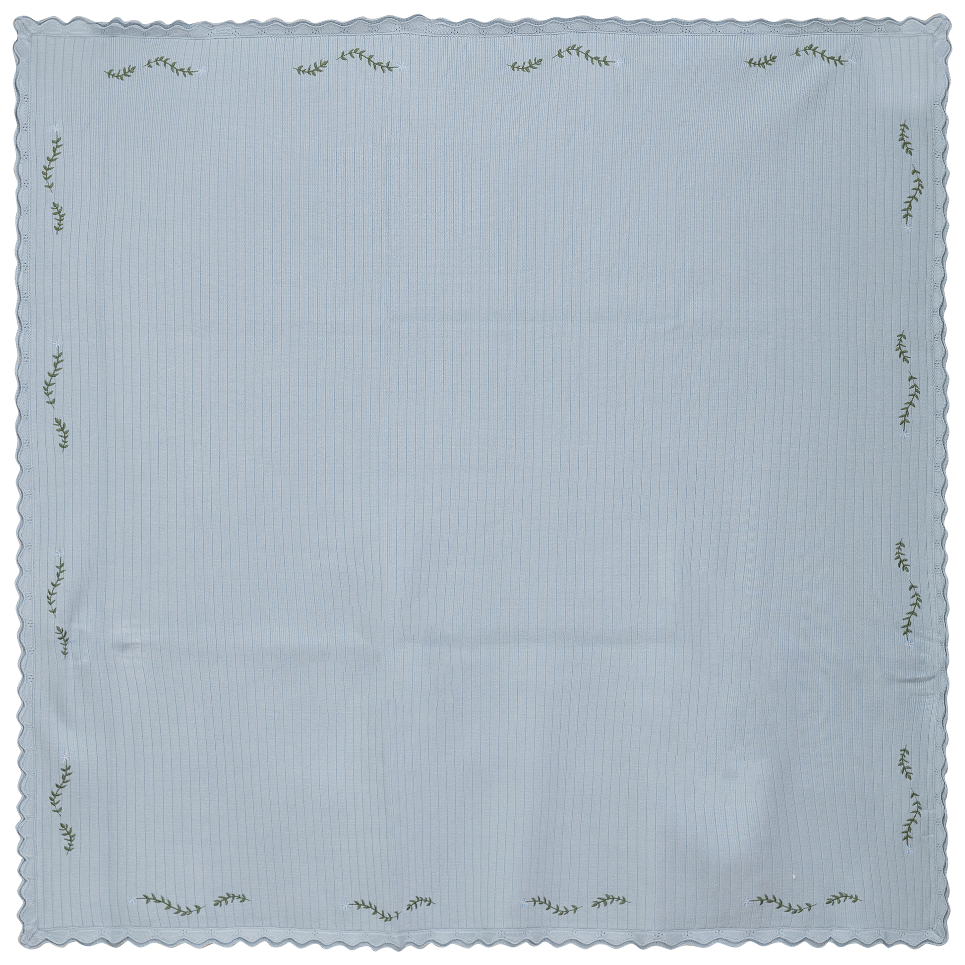 Rib Knit Blanket Blue Mist One Size