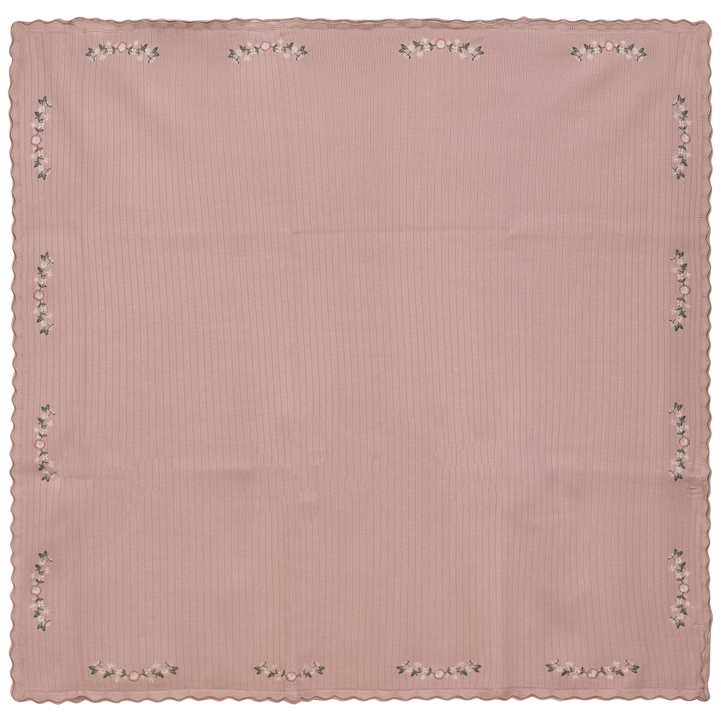 Rib Knit Blanket Rose Cloud One Size