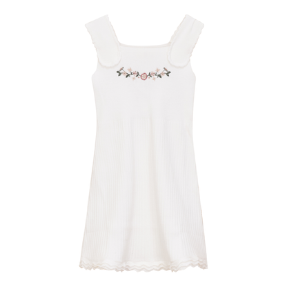 Rib Knit Jumper Off White