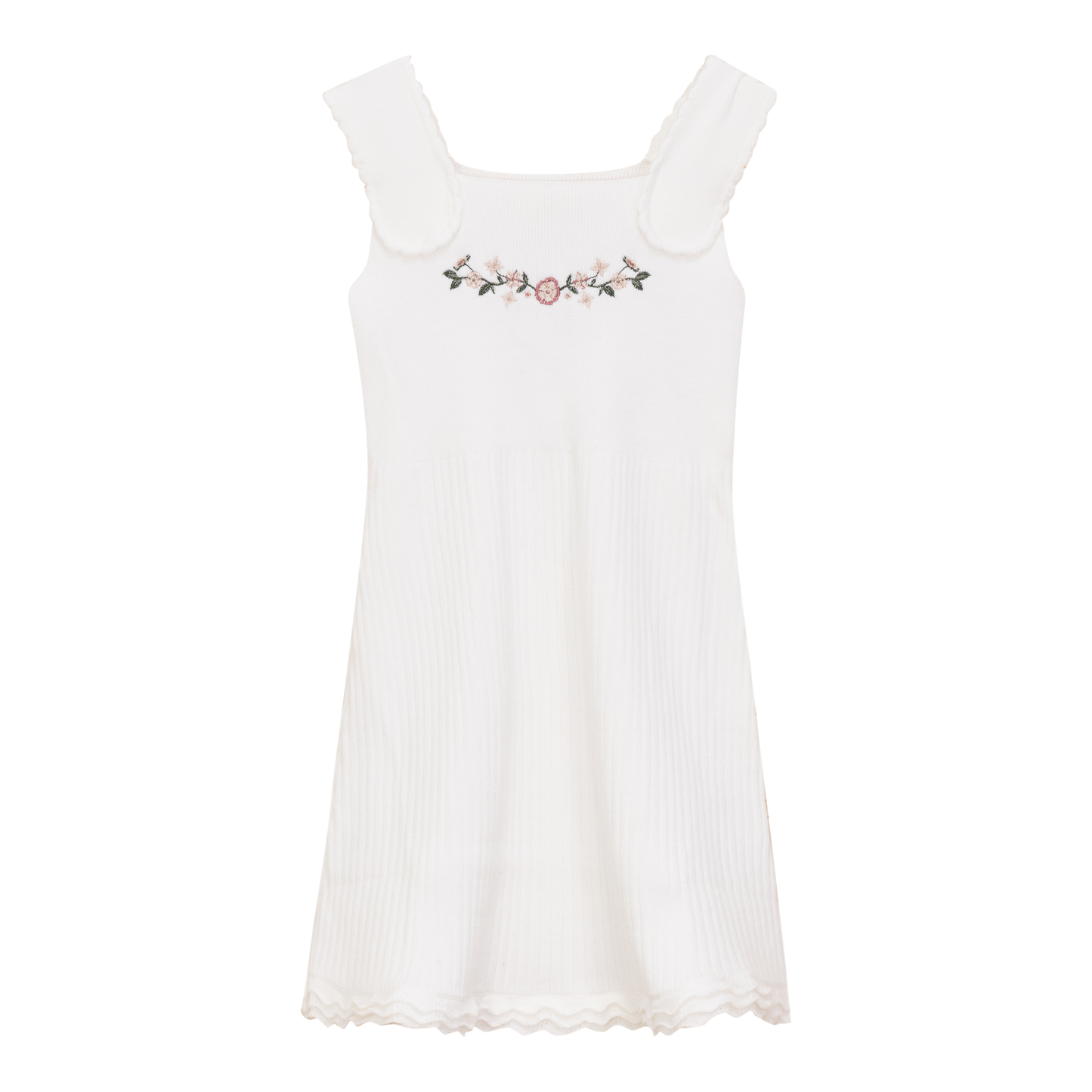 Rib Knit Jumper Off White