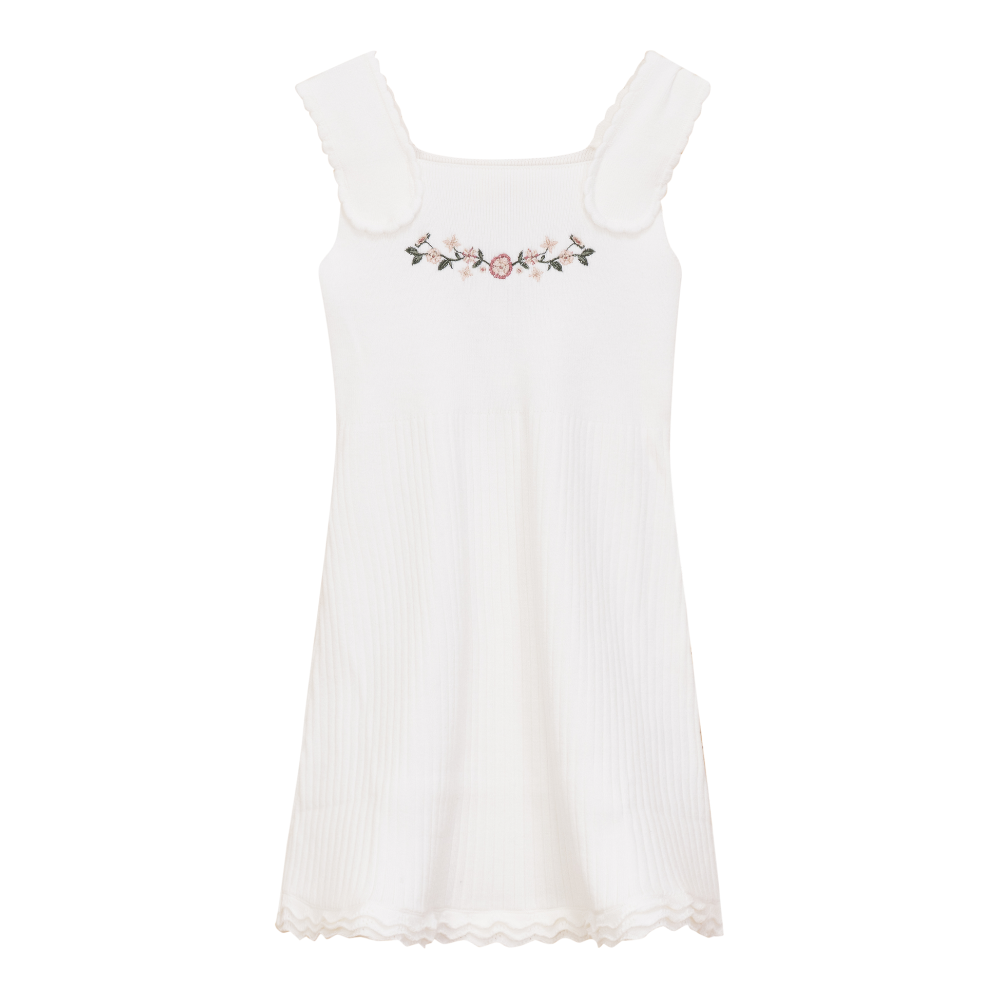 Rib Knit Jumper Off White