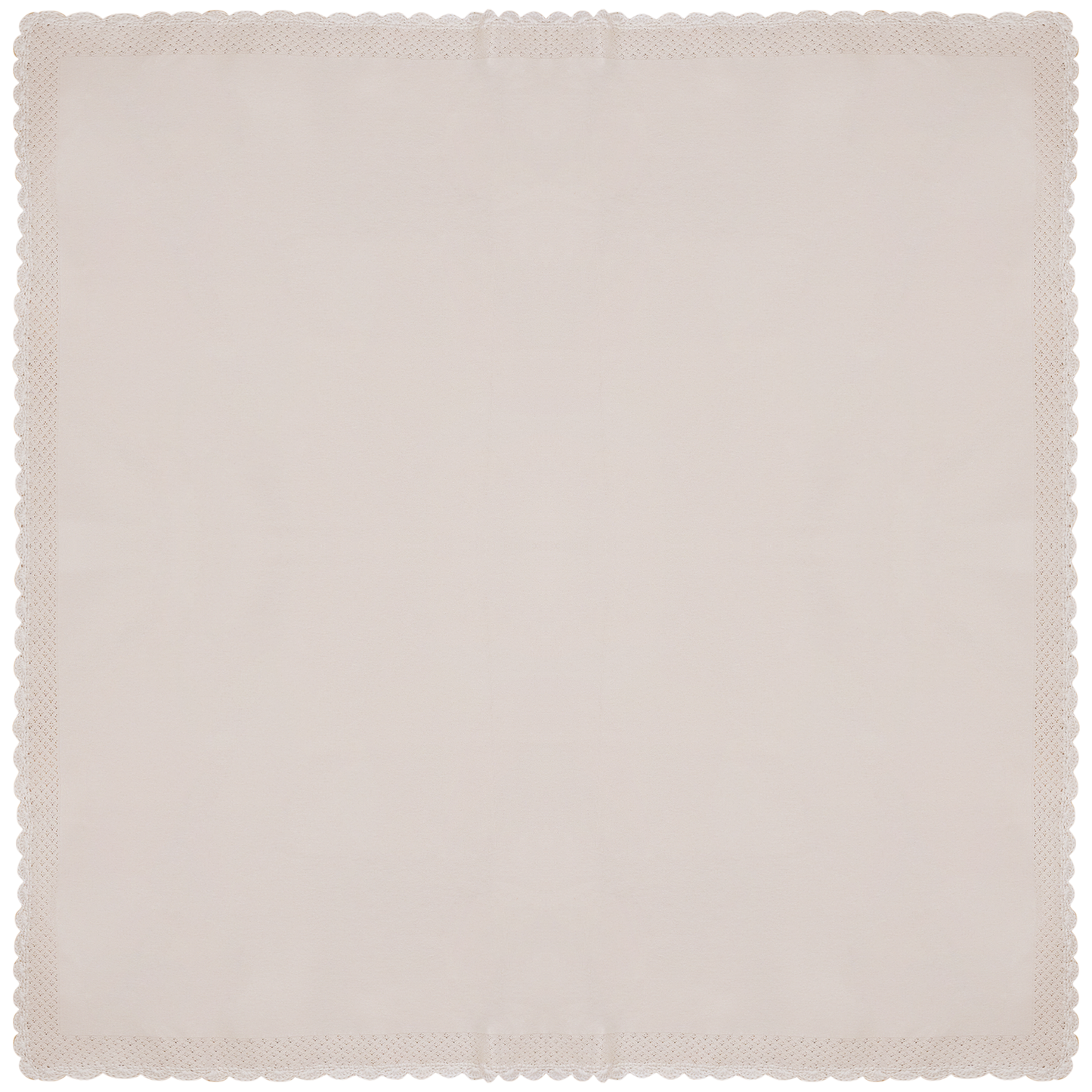 Knit Crochet Blanket Light Beige One Size