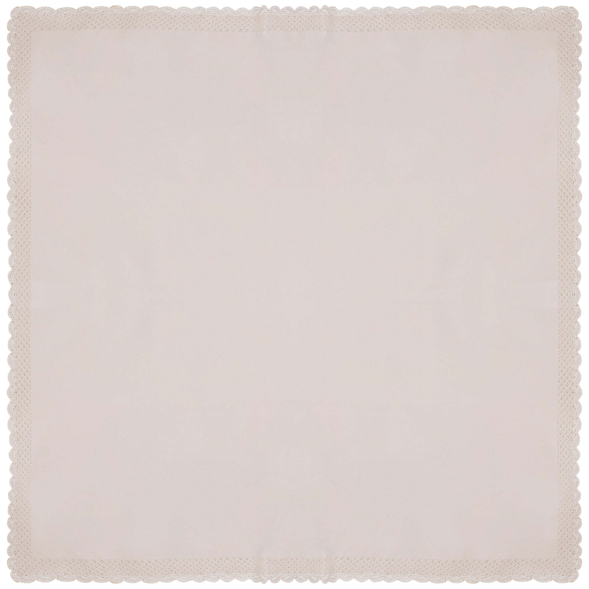 Knit Crochet Blanket Light Beige One Size