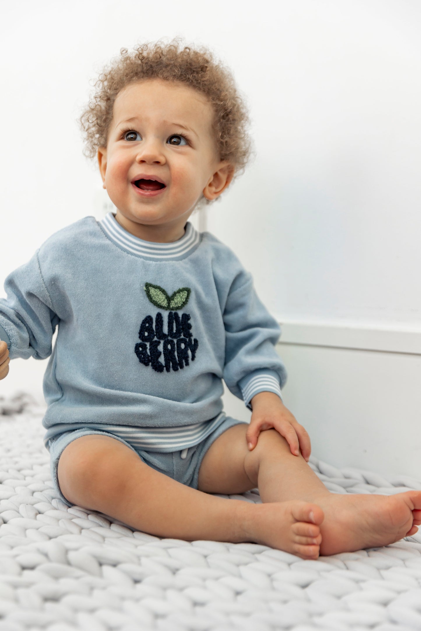 Blue Berry Striped Terry 2Pc Set