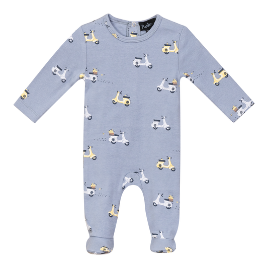 Scooter Bicycle Print Onesie