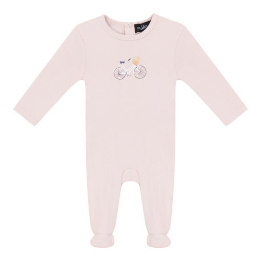 Scooter Bicycle Print Onesie Primrose
