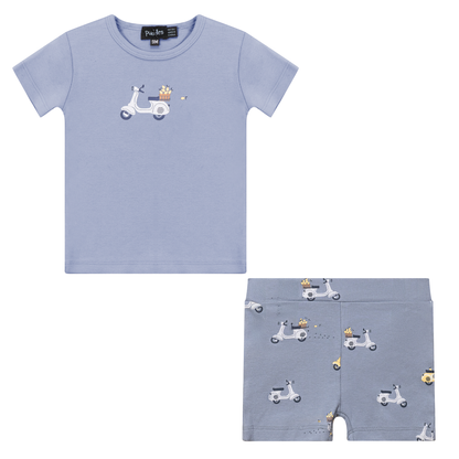 Scooter Print 2Pc Set Blue