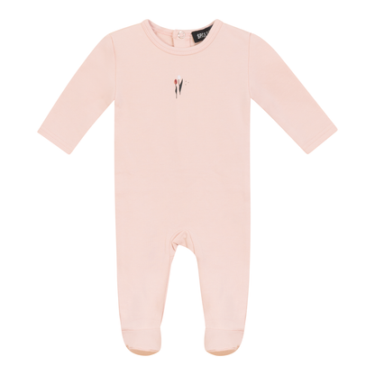 Scooter and Tulip Print Onesie Soft Pink