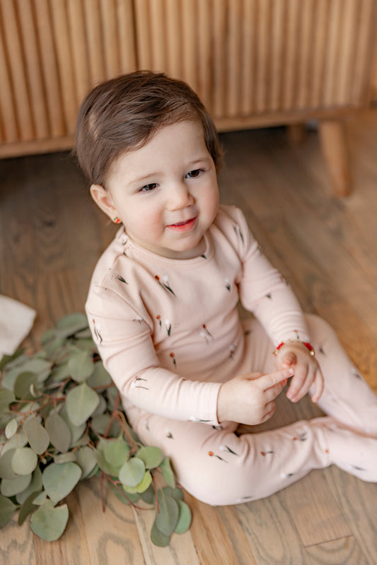 Scooter and Tulip Printed Onesie