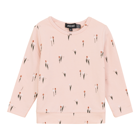 Scooter And Tulipe Printed Sweater Soft Pink