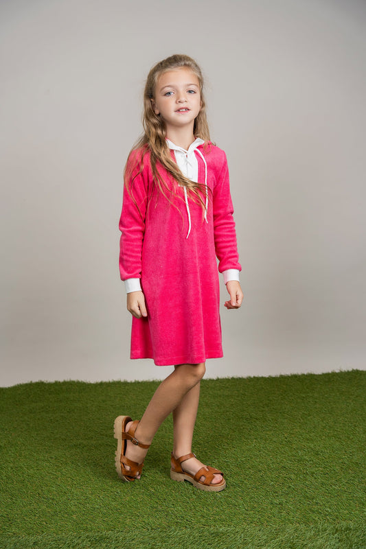 Cotton Terry Hoodie Dress