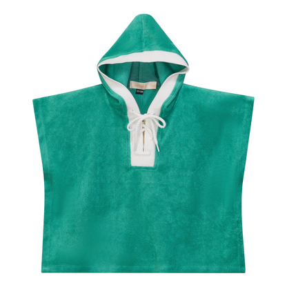Cotton Terry Poncho Green