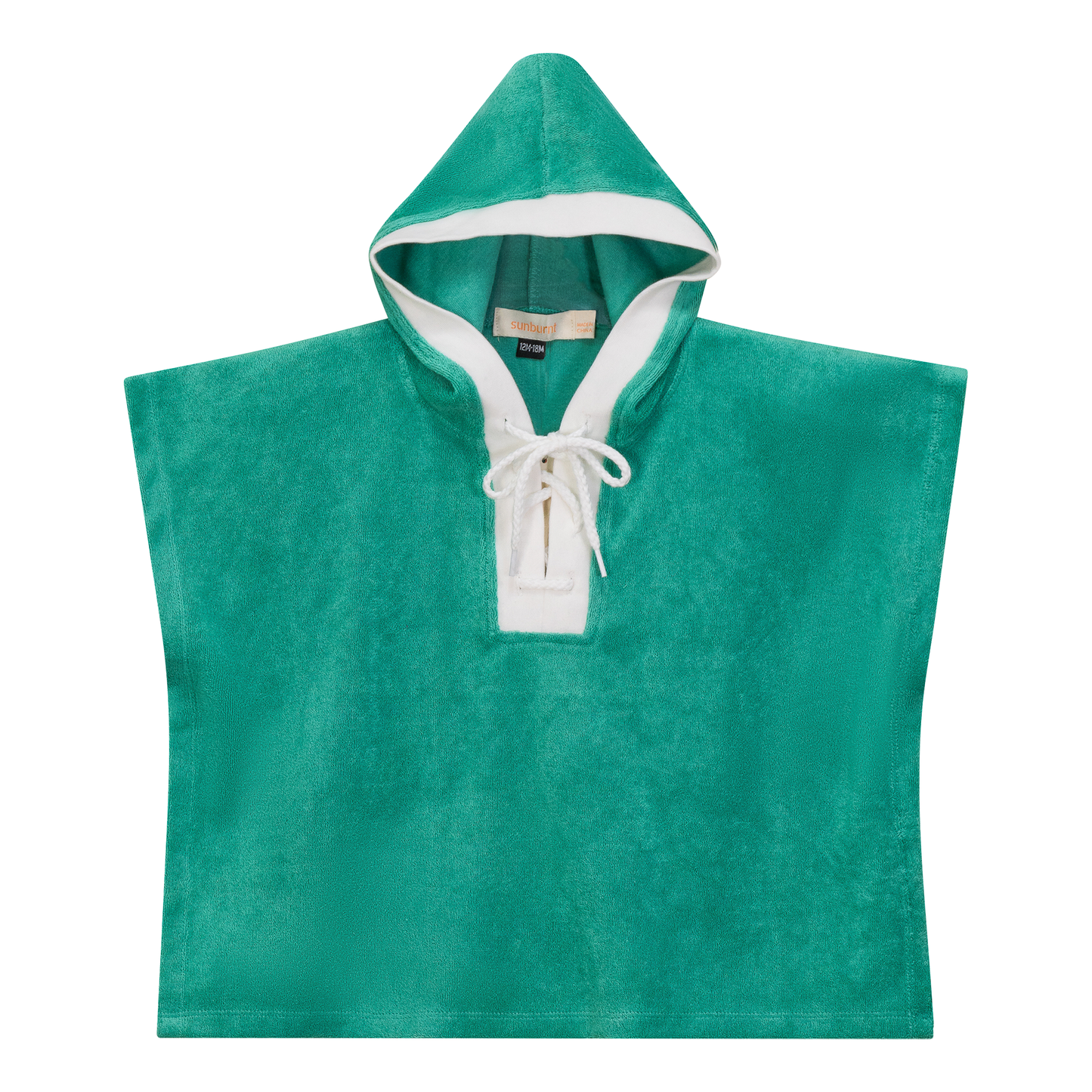 Cotton Terry Poncho Green