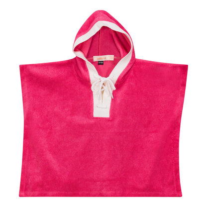 Cotton Terry Poncho Pink