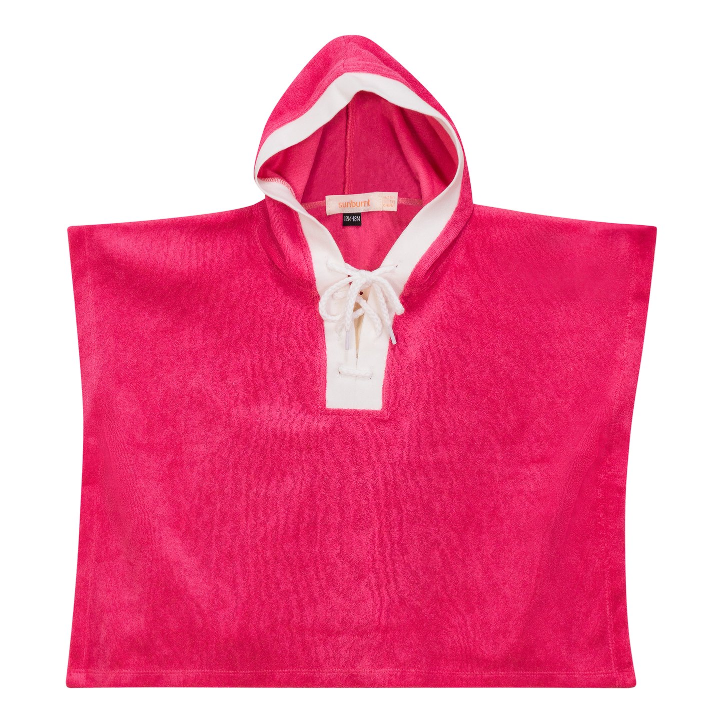 Cotton Terry Poncho Pink