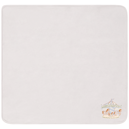 Carousel Print Blanket Off White One Size