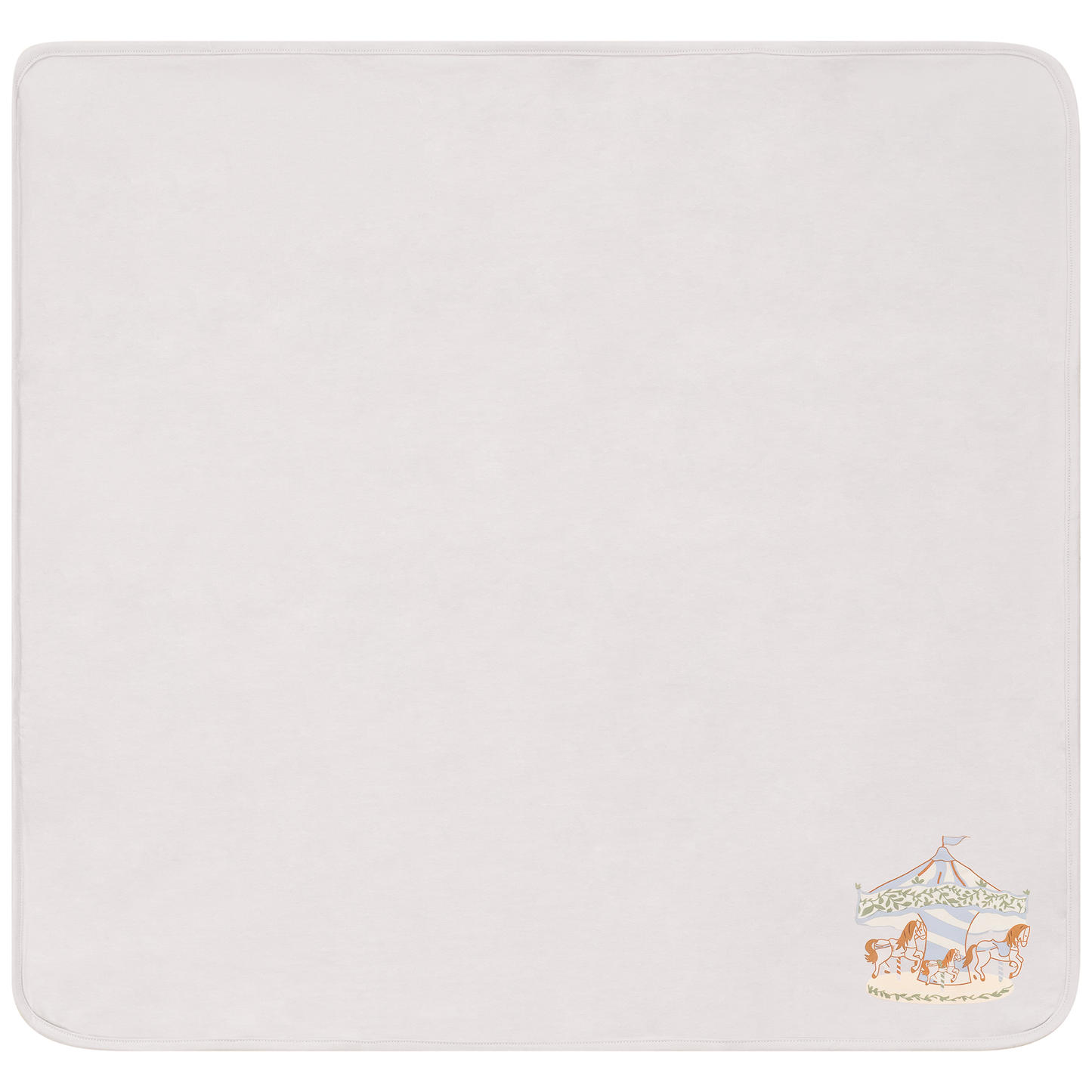 Carousel Print Blanket Off White One Size