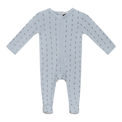 Grandpa Style Printed Onesie Blue Mist