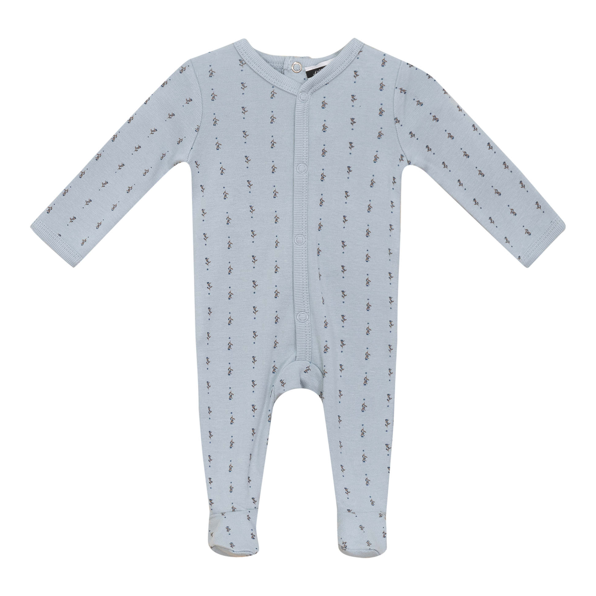 Grandpa Style Printed Onesie Blue Mist