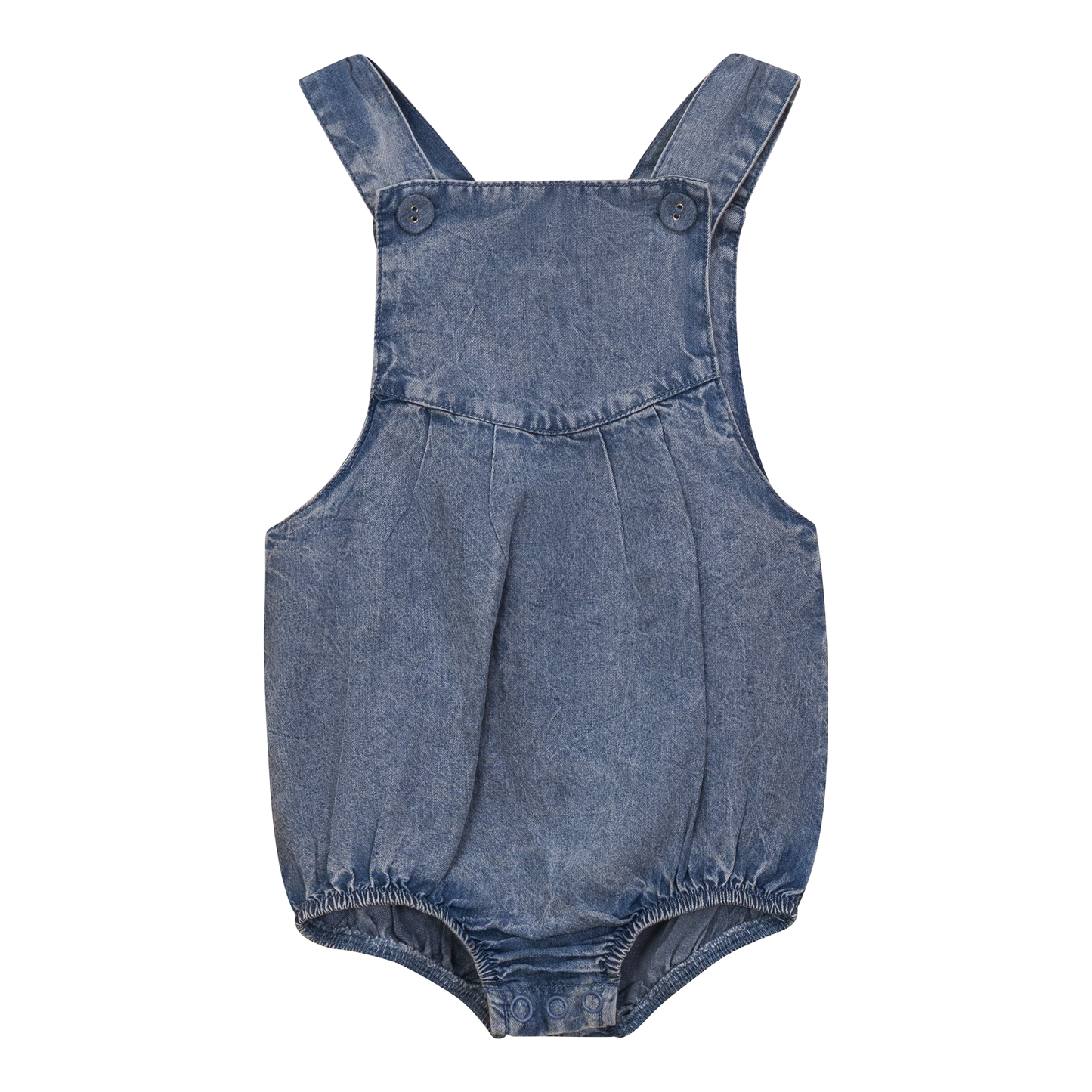 Washed Denim Romper Denim Wash
