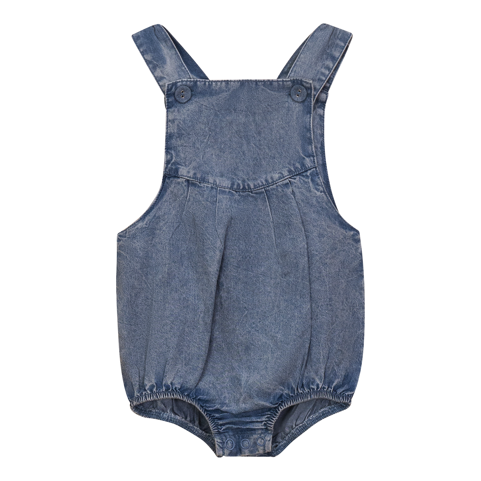 Washed Denim Romper Denim Wash