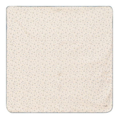 Ribbed Printed Blanket Blue One Size