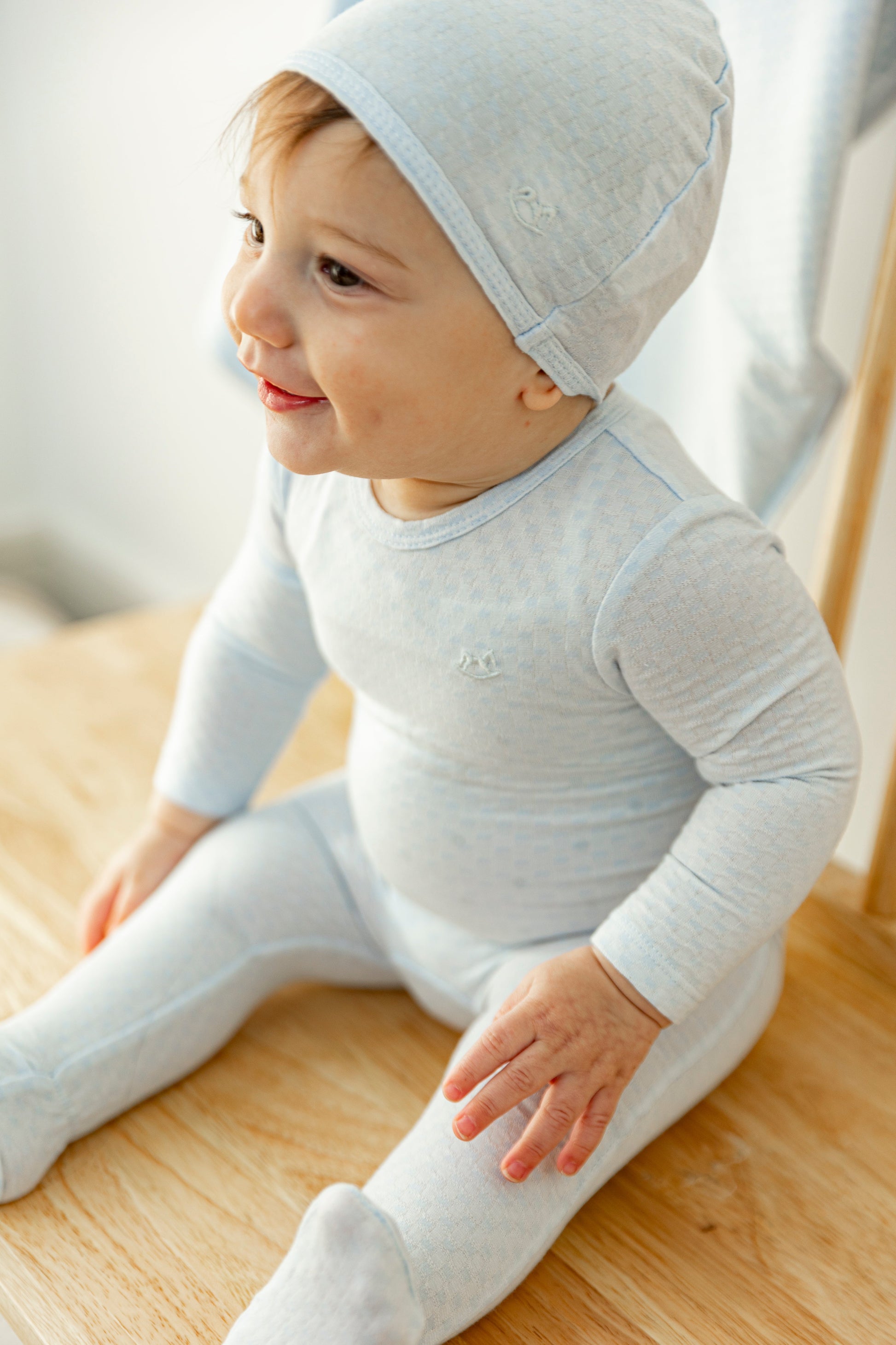 Checkered Onesie with Hat
