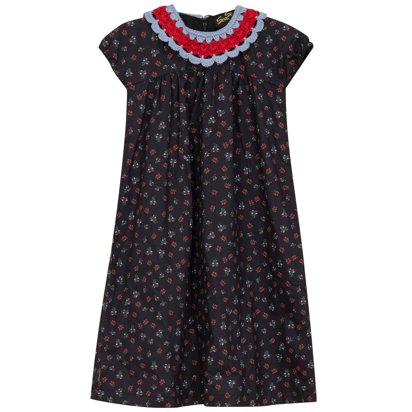 Crochet Woven Robe Black