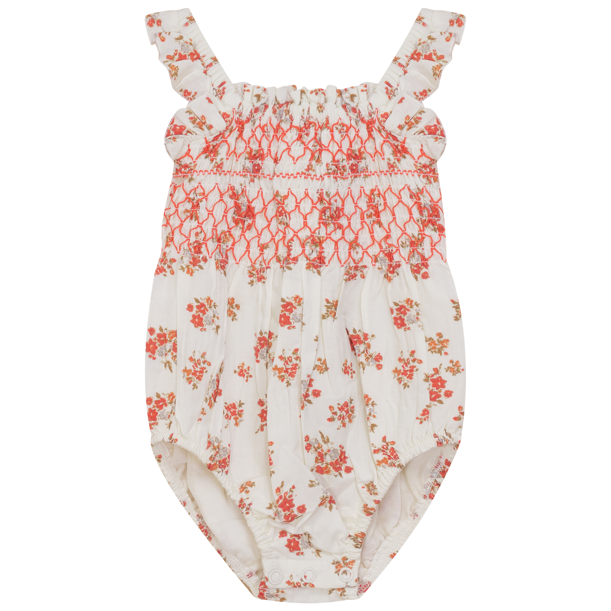 Floral Bubble Romper Cream