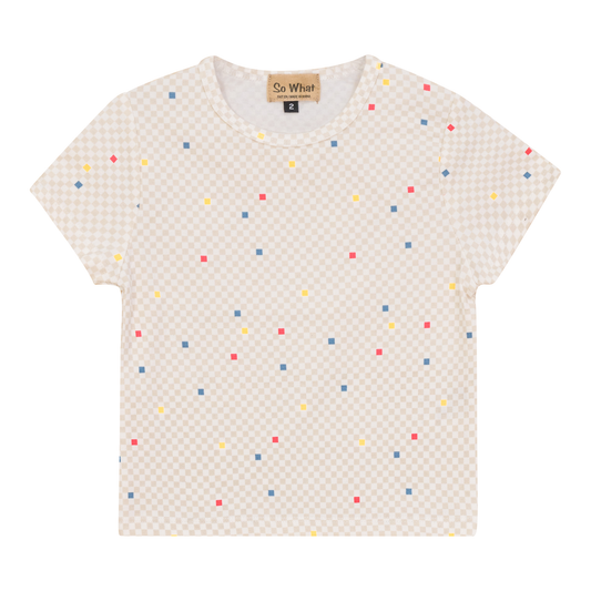 Checkered T-shirt Off White Multi Chechered