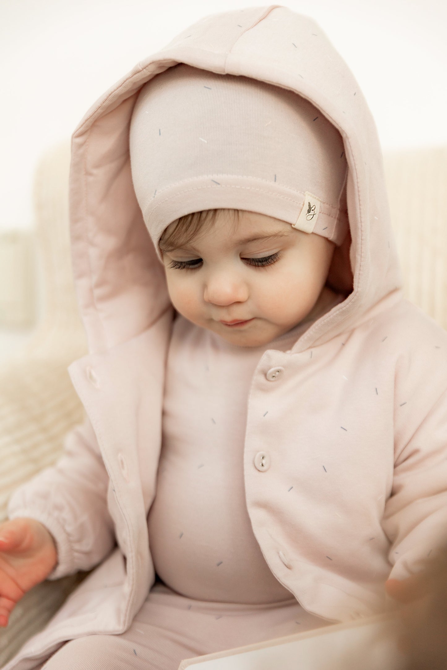 Sprinkle Print Onesie and Hat Primrose