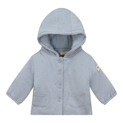 Sprinkle Print Puffy Jacket Blue Mist