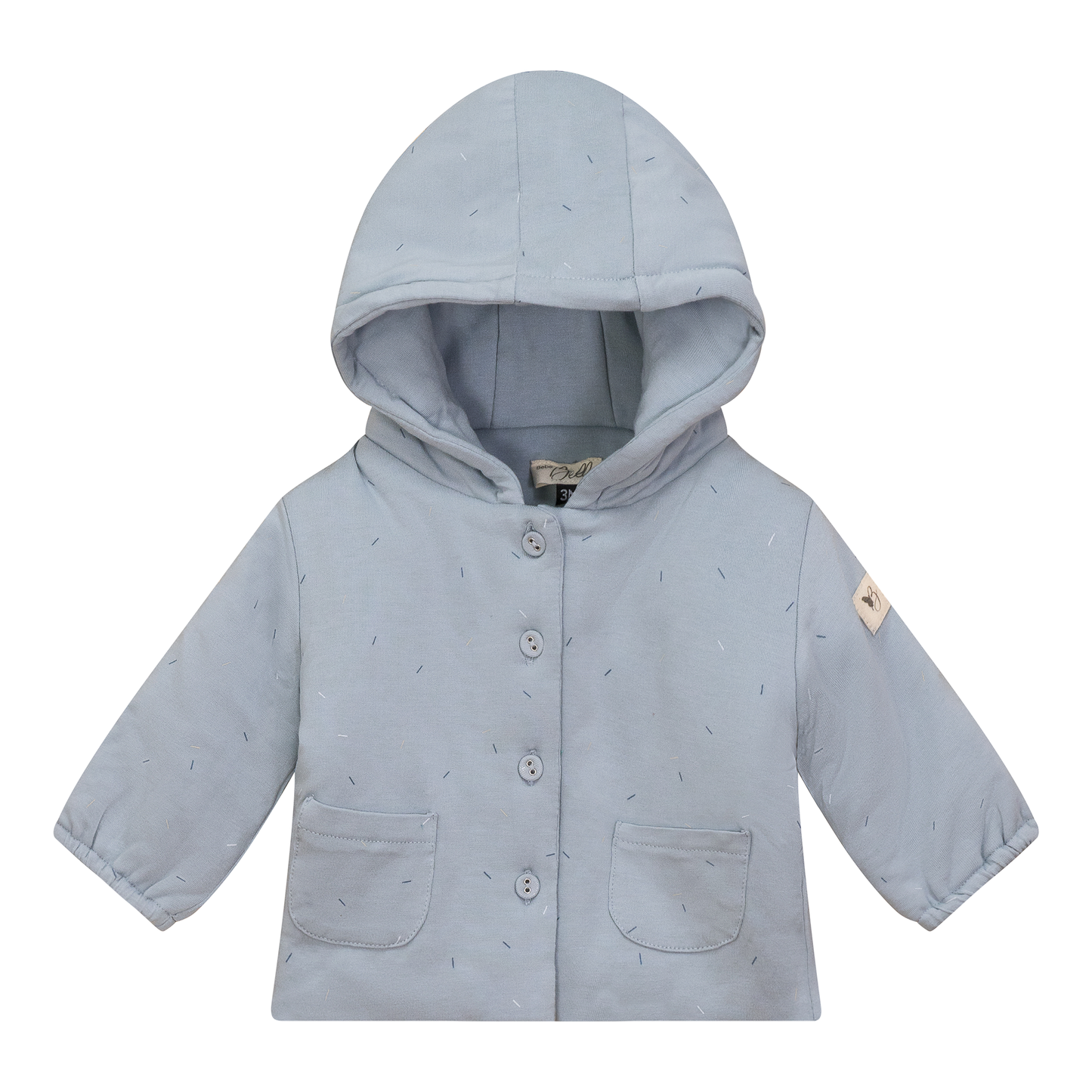 Sprinkle Print Puffy Jacket Blue Mist