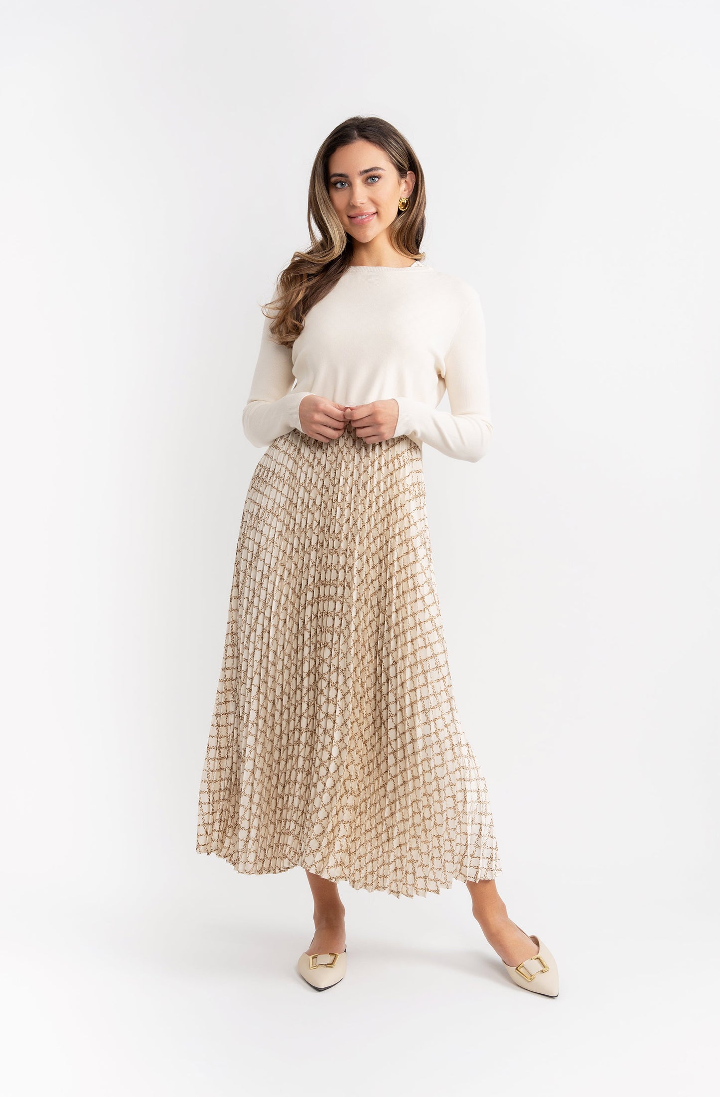 Pleated Jumper Set