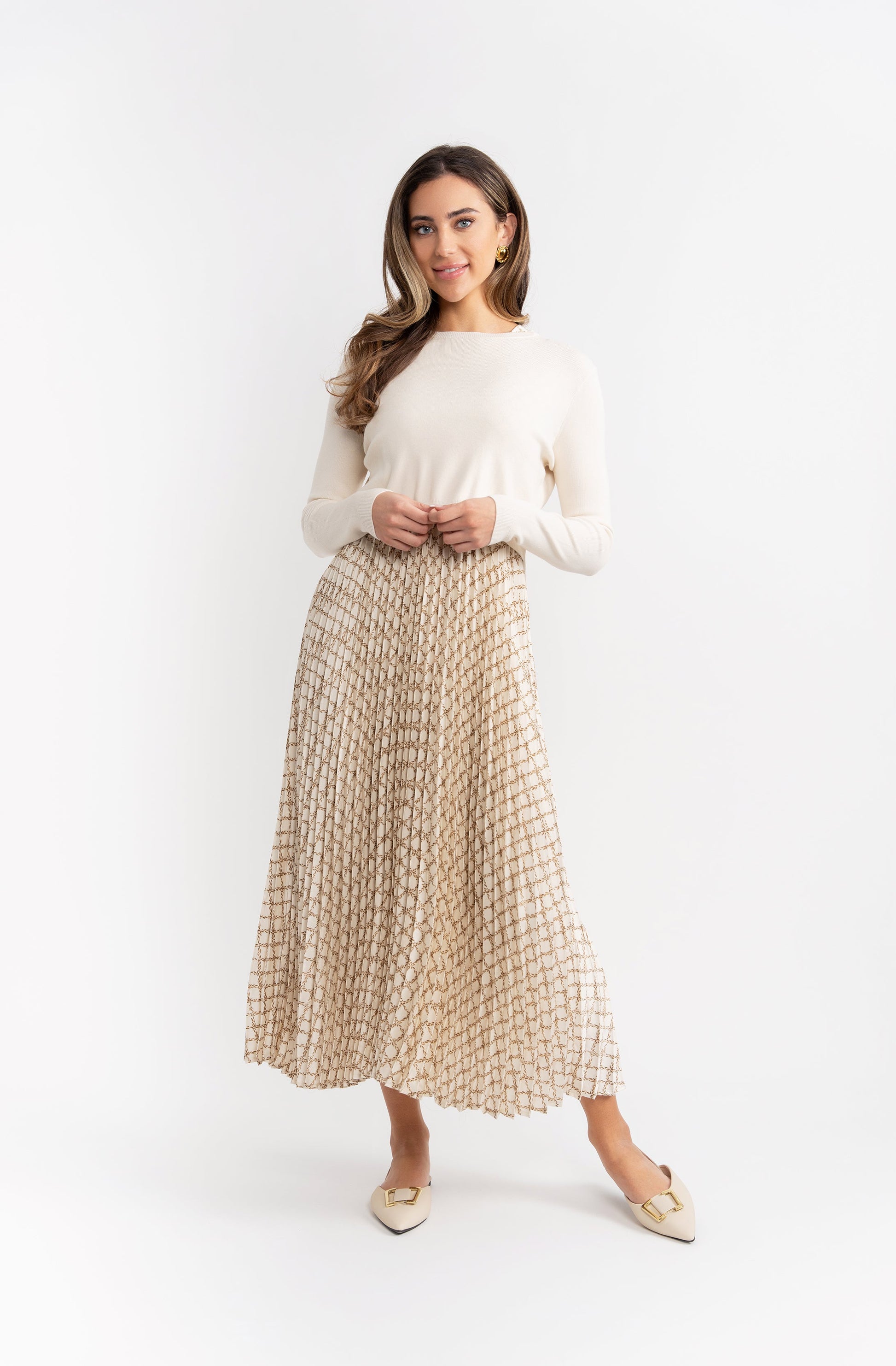 Pleated Jumper Set