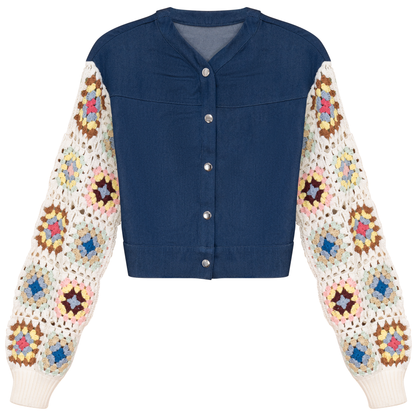 Denim Crochet Jacket Denim