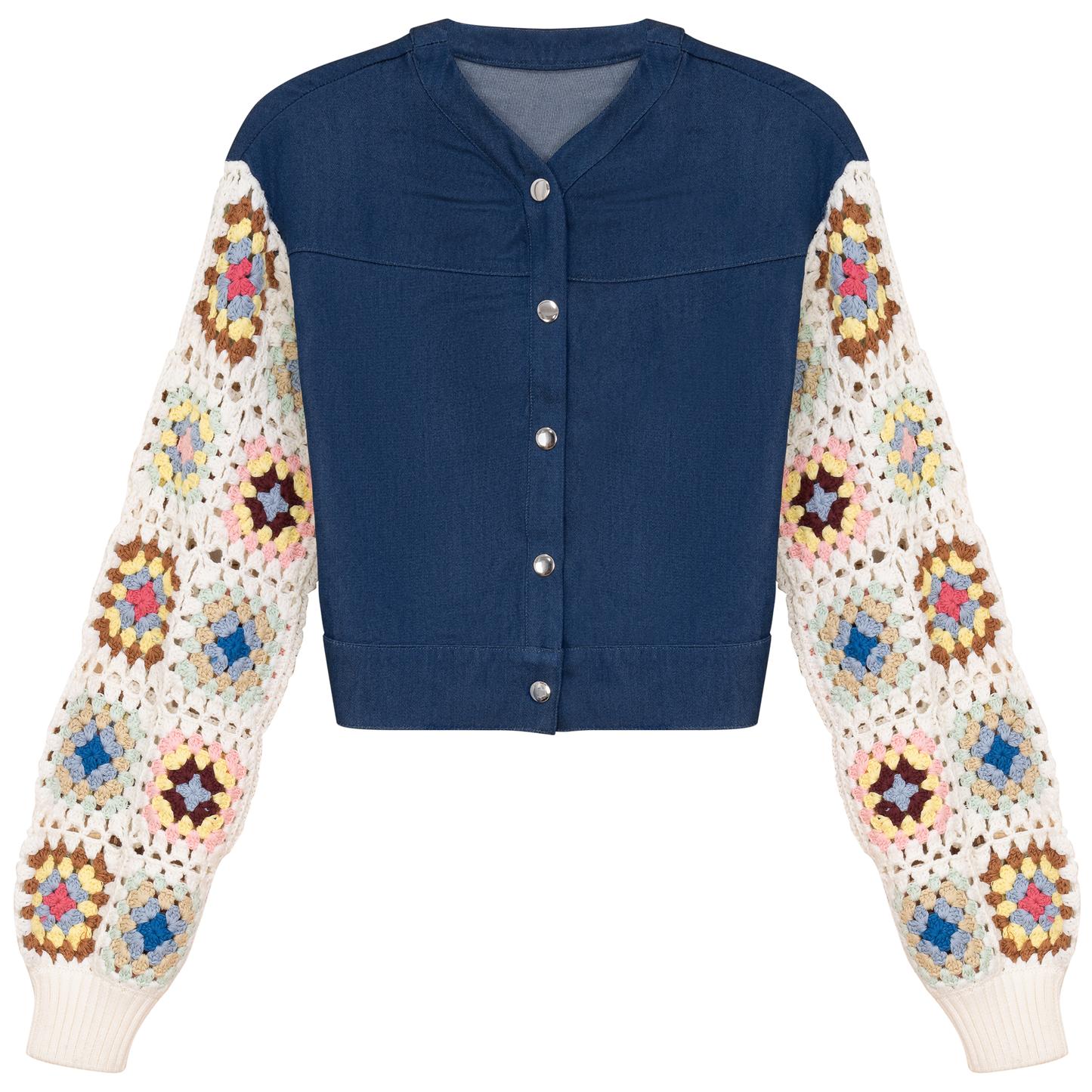 Denim Crochet Jacket Denim