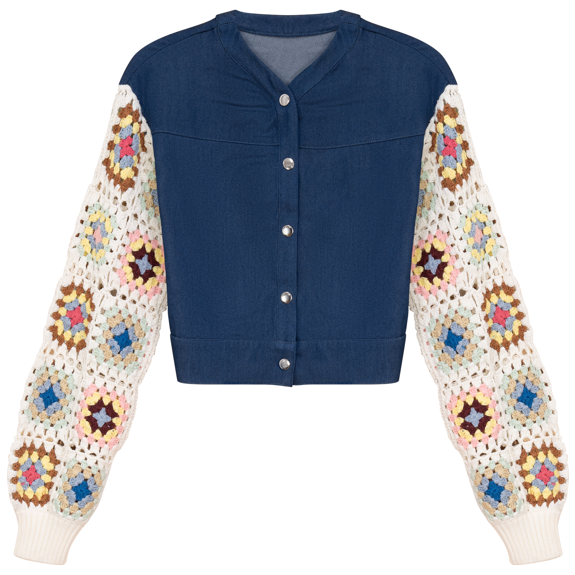 Denim Crochet Jacket Denim