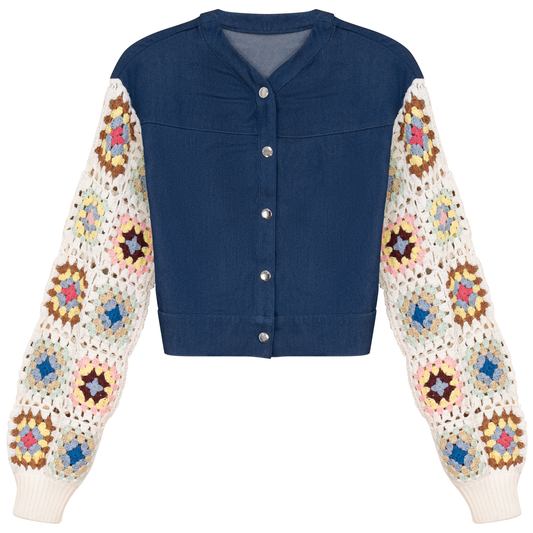 Denim Crochet Jacket Denim