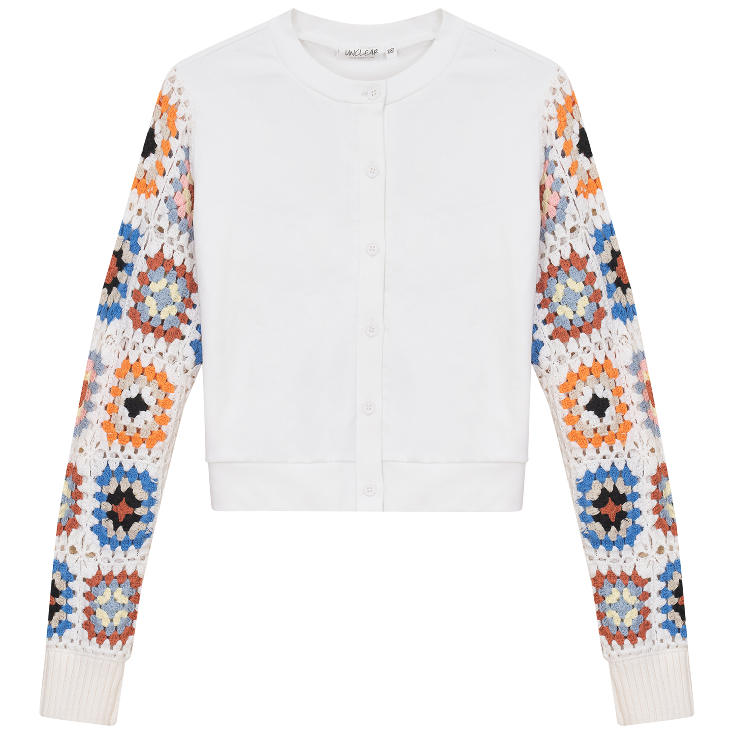 Knit Crochet Cardigan White